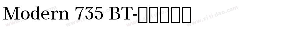 Modern 735 BT字体转换